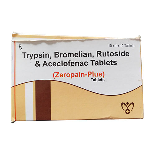 Trypsin, Bromelian, Rutoside And Aceclofenac Tablets Age Group: Adult