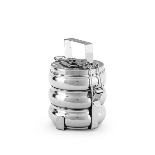 Silver 3 Tier Ss Lunch Box