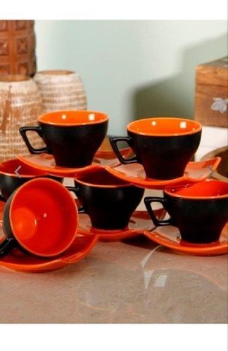 Various Colors Are Available Plain Ceramic Tea Cup Saucer