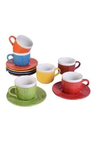 Plain Design Ceramic Tea Cup Saucer