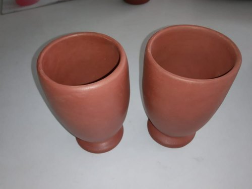 Plain Terracotta Clay 2 Mugs Set