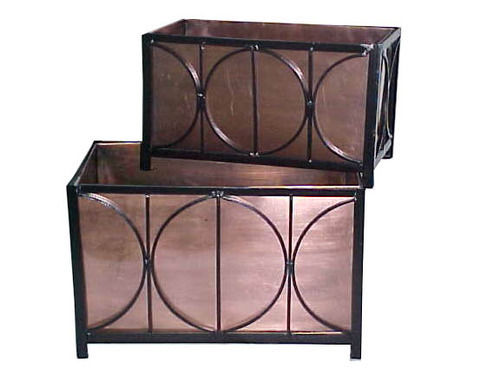 Various Colors Are Available Rectangular Shape Designer Rectangular Iron Planter