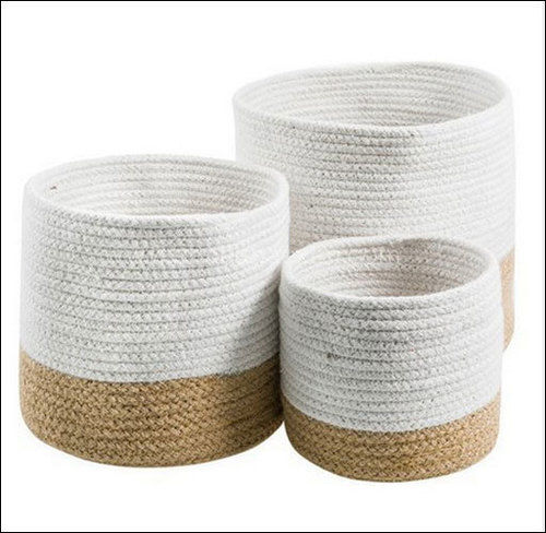 Round Laundry Jute Basket