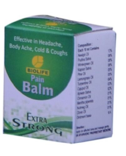 Biolife Pain Balm Effective In Headache, Body Ache, Cold And Coughs, Extra Strong