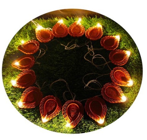 Brown Diwali Decoration Diya Light