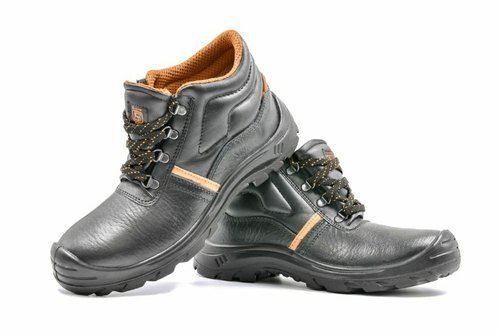 Black Hillson Apache Leather Safety Shoes