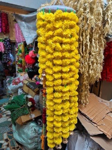  पीला रंग सजावटी फूल झूमर 