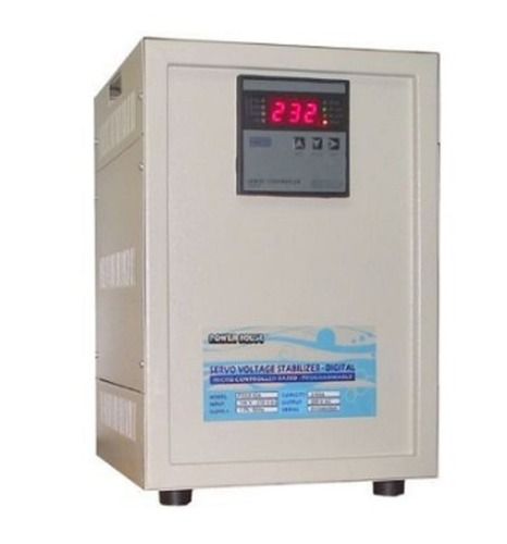 Compact White Air Cooled Three Phase Servo Voltage Stabilizer Current: Ac Volt (V)