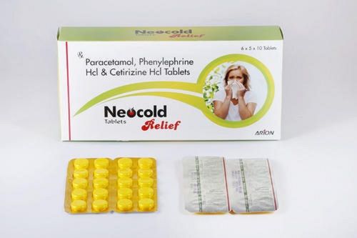 Paracetamol Phenylephrine HCL And Cetirizine Anti Cold Tablets