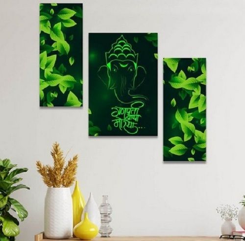 Eco Friendly Ganesha Green Wall Painting