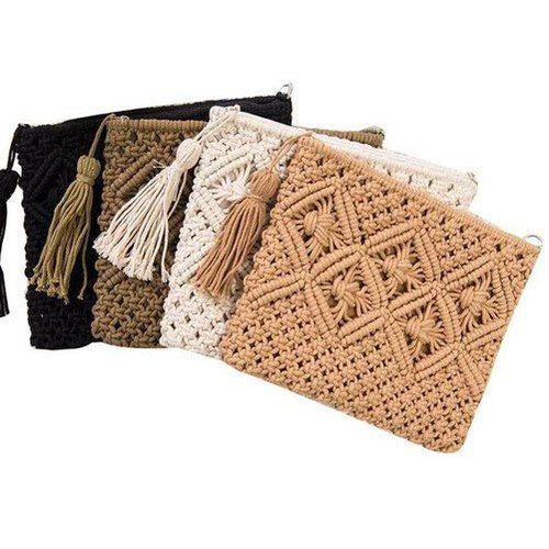 Multicolor Handmade Macrame Clutch Bag