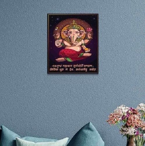 Printed Mdf Wooden Lord Ganesha Single Frame Wall Painting