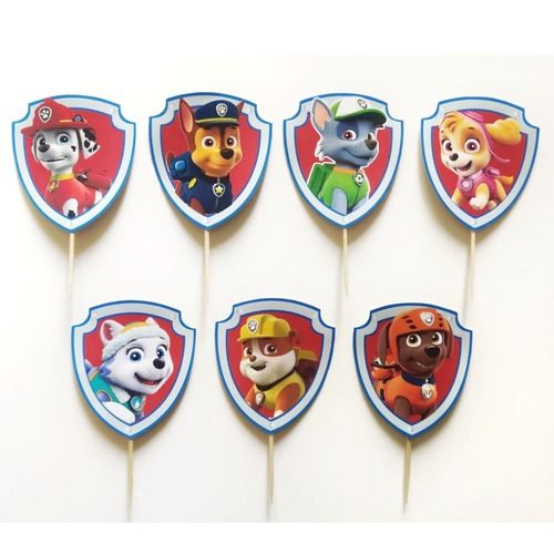 Paw Patrol Them Cupcake Toppers Set Of 7