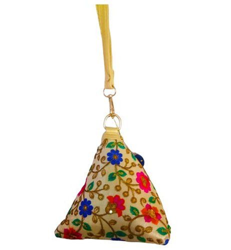 Rope Handle Embroidered Potli Bag