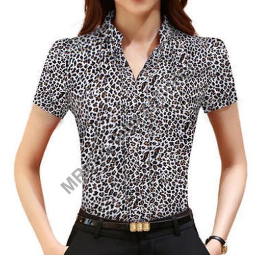 Casual Stitched Impeccable Finish Comfortable Ladies Half Sleeve Shirt