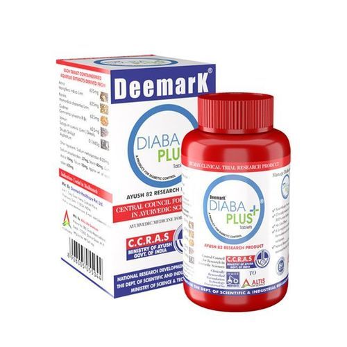 Deemark Diaba Plus - 30 Tablets for Diabetes Control | Ayurvedic Blood Sugar Tablets helps to Control Diabetes | Sugar Control