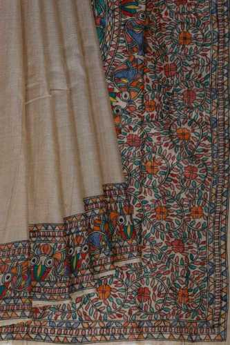 Multicolor Ladies Wear Madhubani Printing Saree