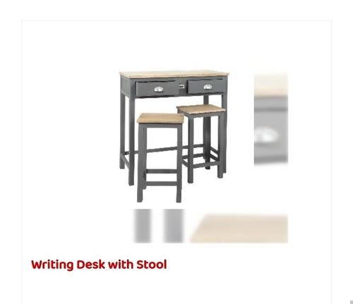 Easy To Clean Rectangle Shape Writing Desk With Stool