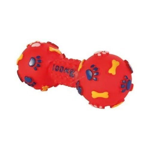 Squeaky Vinyl Dumbbell Toy