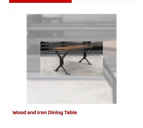 Wooden and Iron Dining Table