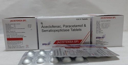 Aceclofenac Paracetamol And Serratiopeptidase Painkiller Tablets