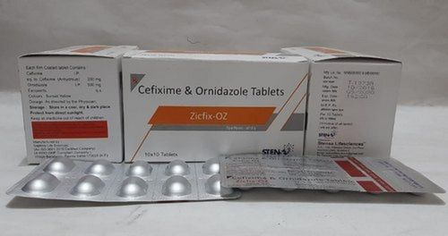 Cefixime And Ornidazole Antibiotic Tablets