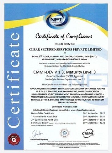 CMMI Level 3 Certifications Service