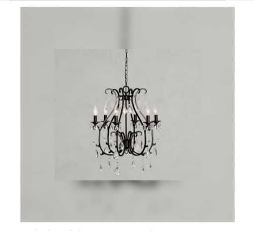 Fine Finished Plain Pattern Metal Chandelier