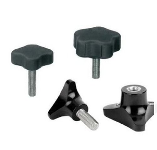 Black Five Lob Knob For Exterior Door, Wardrobe, Cabinet