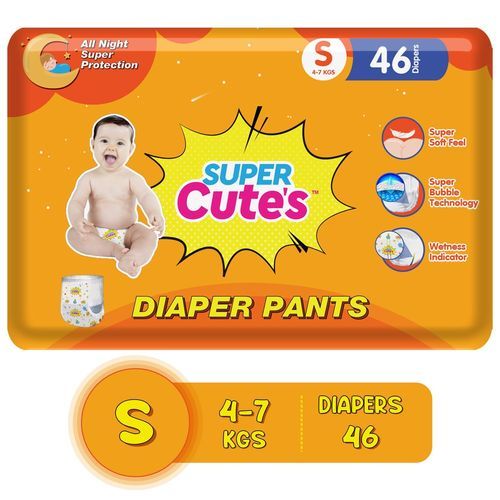 Super Cute's Wonder Pullups Diaper- Small (4-6 Kg)-46 Pieces