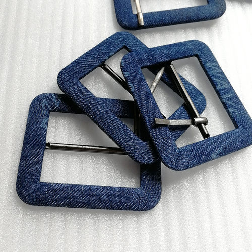 42*32mm Vintage Blue Cloth Bag Pin Belt Buckle For Belt Accessories