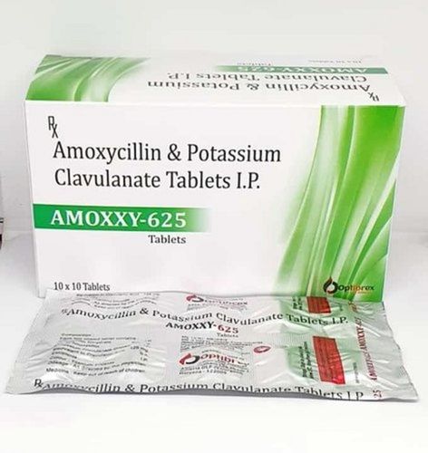 Amoxicillin And Potassium Clavulanate 625 Mg Antibiotic Tablets Expiration Date: Printed On Pack Years