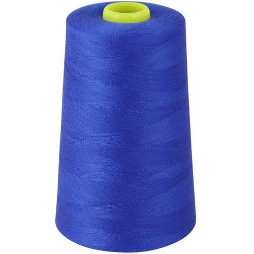 Eco-Friendly High Tenacity Plain Blue Fancy Spun Thread For Garments Industry