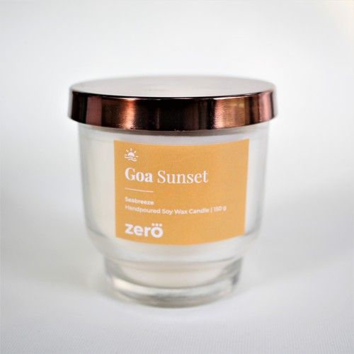 Goa Sunsets (Sea Breeze) Scented Soy Wax Candle Burning Time: 8-10 Hours