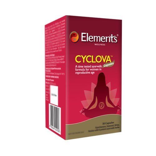 Elements Wellness Herbal Cyclova Capsules 30 Capsules Cool And Dry Place