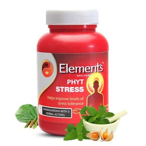 Elements Wellness Herbal Phyt Stress Capsules 60 Capsules Packsize