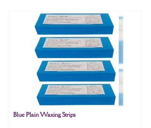 Rectangle Shape Blue Color Plain Waxing Strips