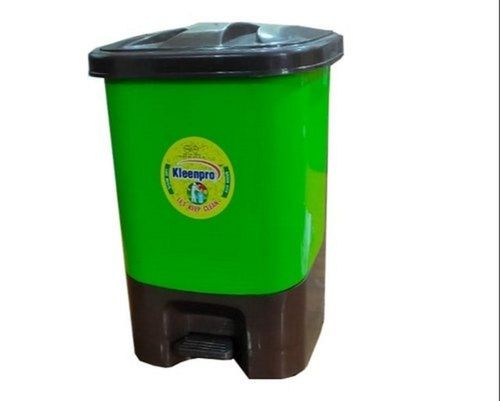 10 Liters Green Portable Plastic Foot Pedal Dustbin