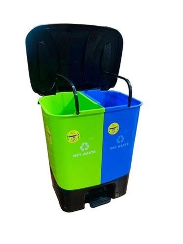 40 Liter Plastic Foot Pedal Dry Wet Waste Bin