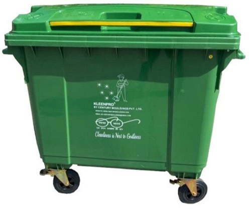 660 L Wheeled Garbage Bin - Color: Green