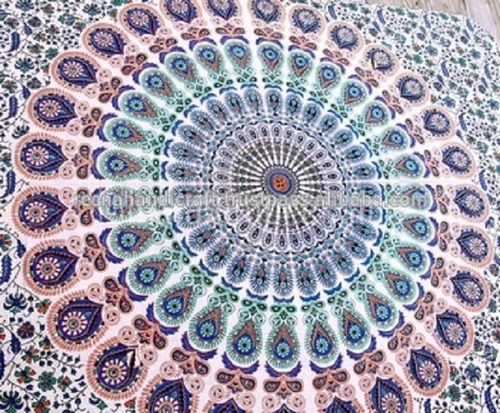 Indian Mirchi Mandala Tapestry Wall Hanging For Home Decorative, 100% Cotton