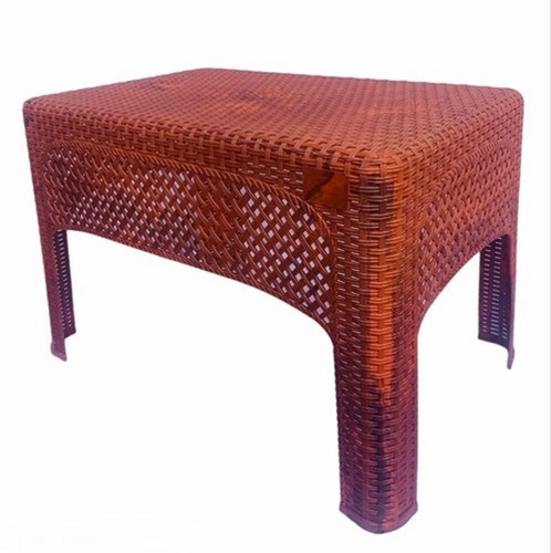Rattan Mesh Table - 500x546x800 mm Brown PP Plastic | Modern Design Durable & Easy to Clean