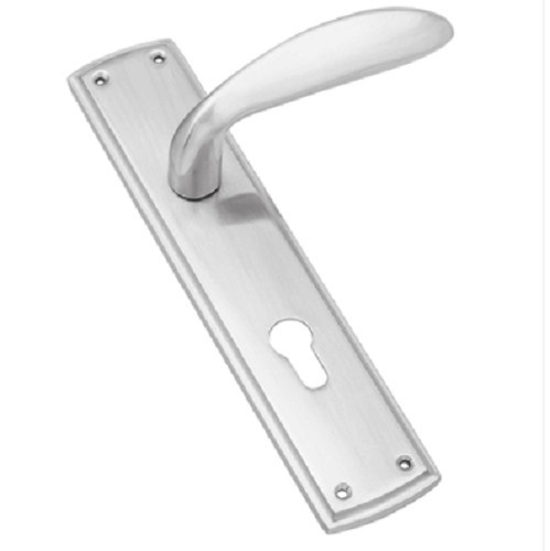 Stainless Steel Mortise Door Handle - 200 mm Silver Lever Handle Set, Ideal for Home Use, Keys Included, Fine Finish