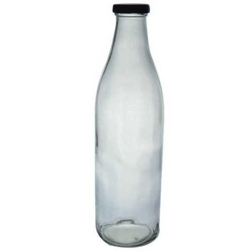 Round Transparent Plain Glass Bottle