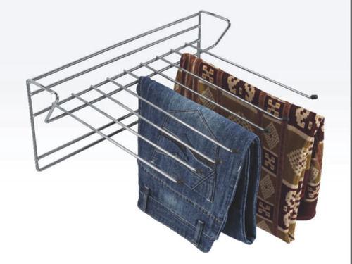 Silver Trouser And Saree Steel Rack