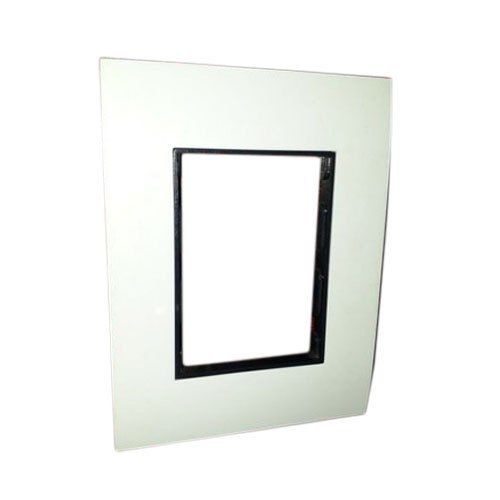 1M Modular Black Line Flat Glossy White Rectangular Vertical Switch Plate Application: Residential