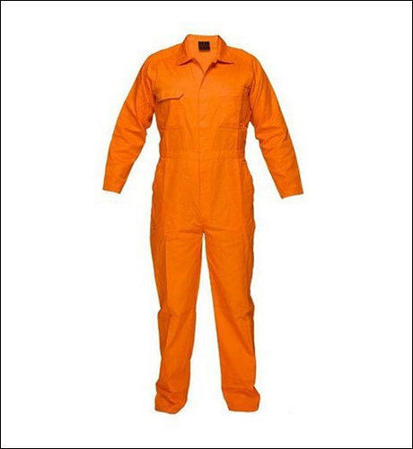 Orange Full Sleeves Safety Cotton Boiler Suit