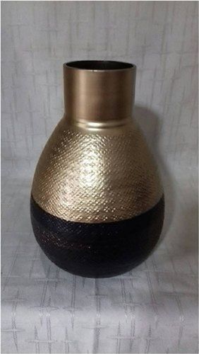 Gold And Black Color Aluminium Flower Vase
