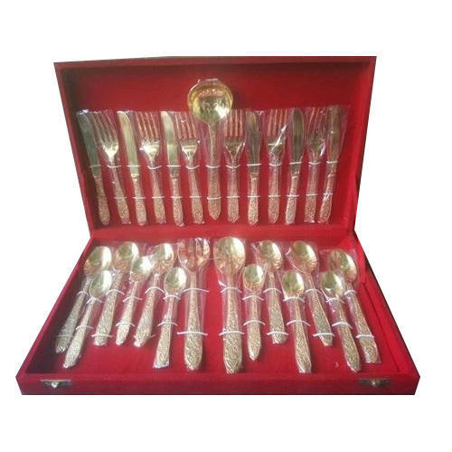 Gold Plated Brass Cutlery Set