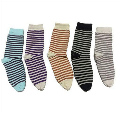 Grey Printed Stretchable Cotton Mens Socks